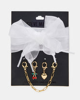 SHOE LACES AND CHARMS WHITE