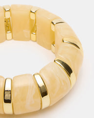 RESIN STRETCH BANGLE BRACELET CREAM