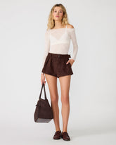 EVANDA SHORT DARK CHOCOLATE