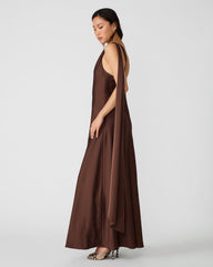 AURORAH DRESS SHAVED CHOCOLATE