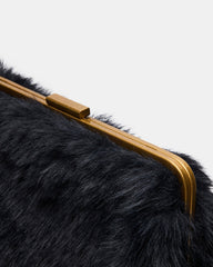 SEFINA FAUX FUR BAG BLACK