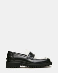 VINCENZO BLACK/WHITE LEATHER