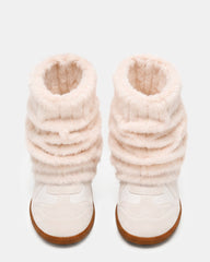 MAVIS FAUX FUR WHITE SUEDE
