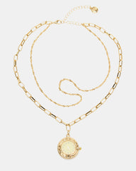 WATCH PENDANT NECKLACE GOLD