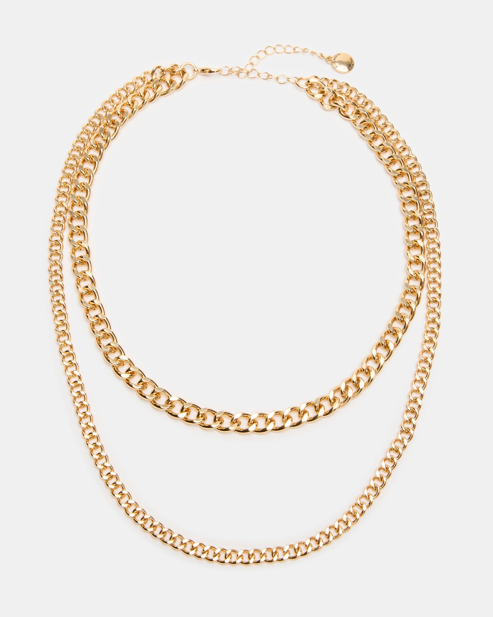MULTI-ROW LINK CHAIN NECKLACE GOLD