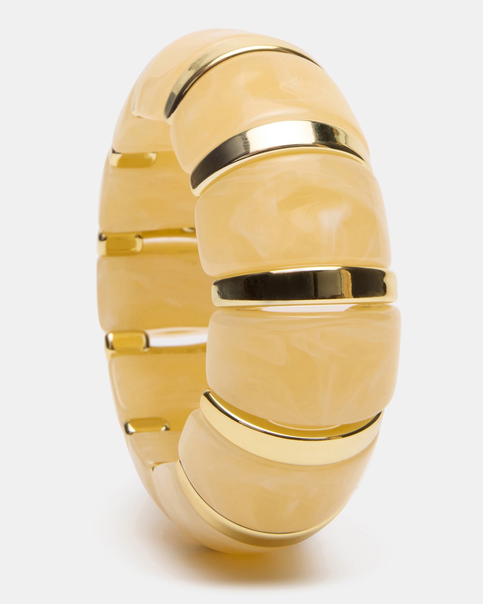 RESIN STRETCH BANGLE BRACELET CREAM