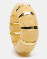 RESIN STRETCH BANGLE BRACELET CREAM