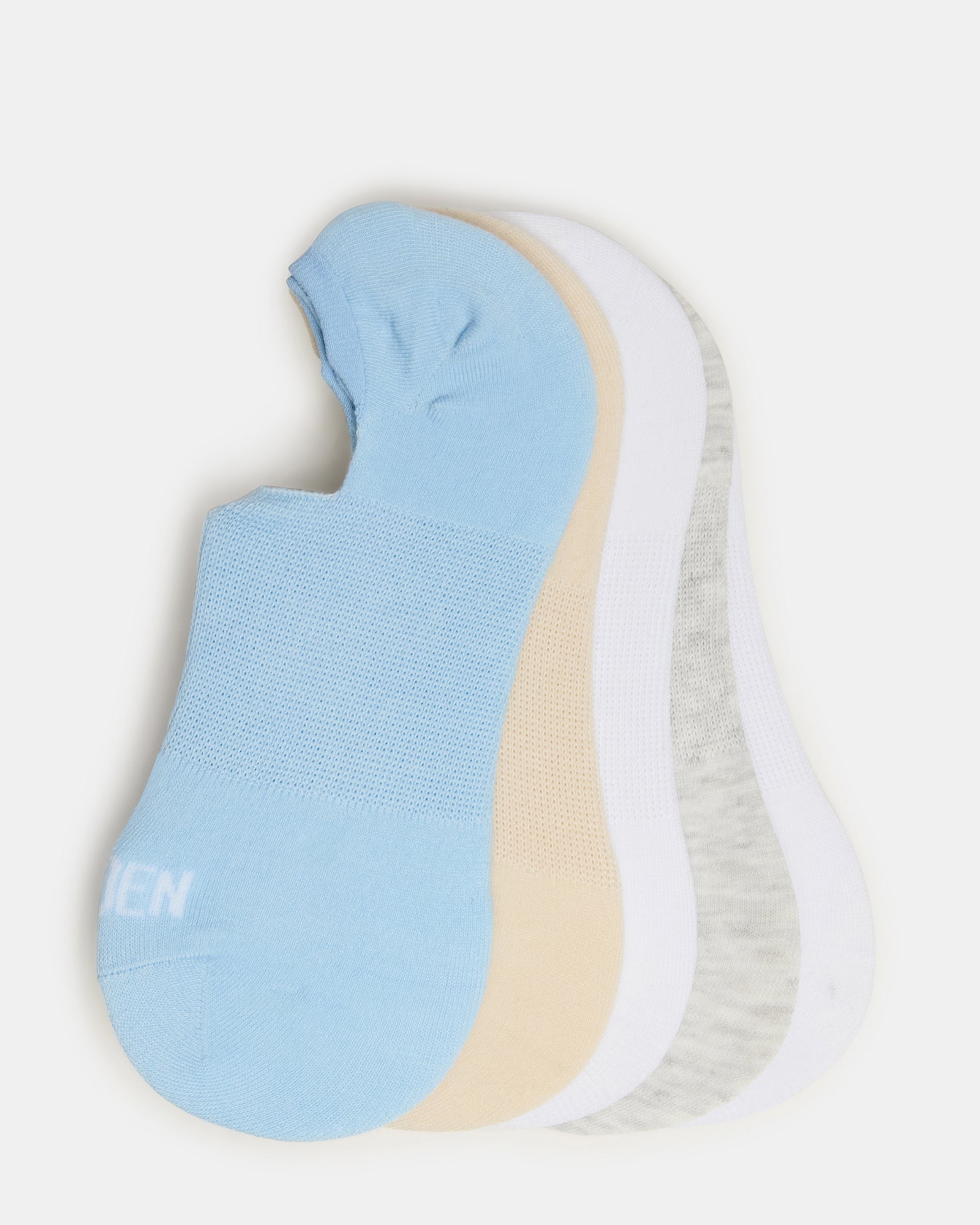 5 PACK ZOE SNEAKER SOCKS LIGHT BLUE