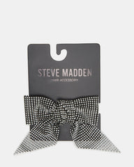 RHINESTONE MESH HAIR BOW BLACK/SILVER