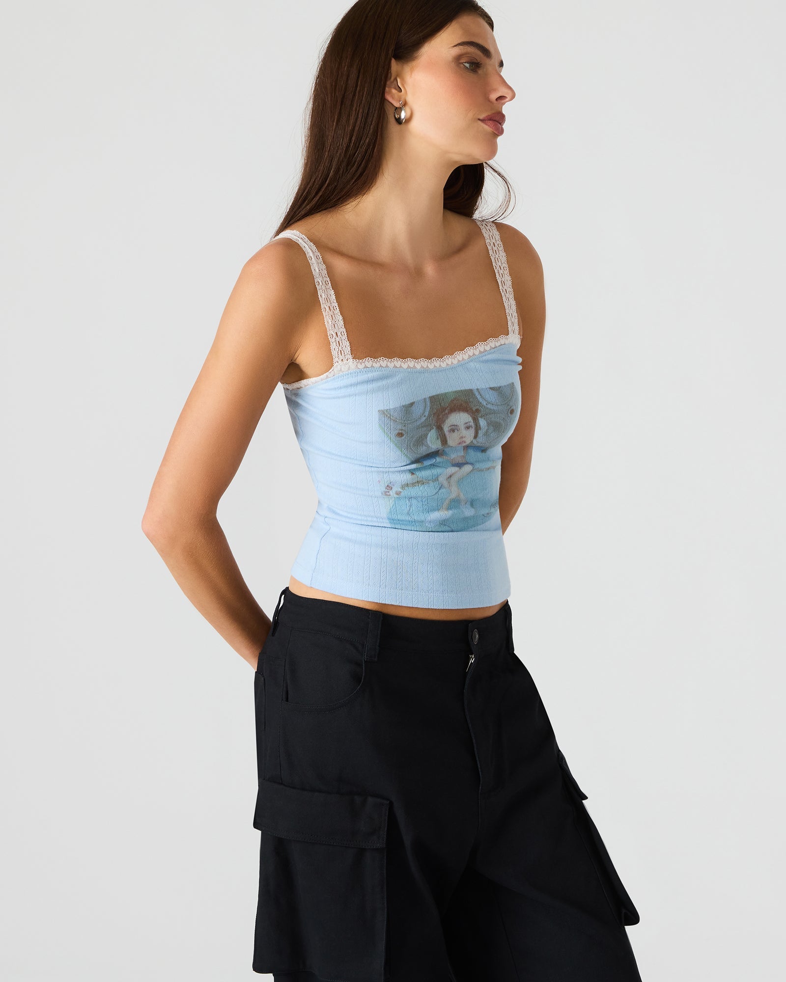 LOVE GOLDIE TANK SURF BLUE