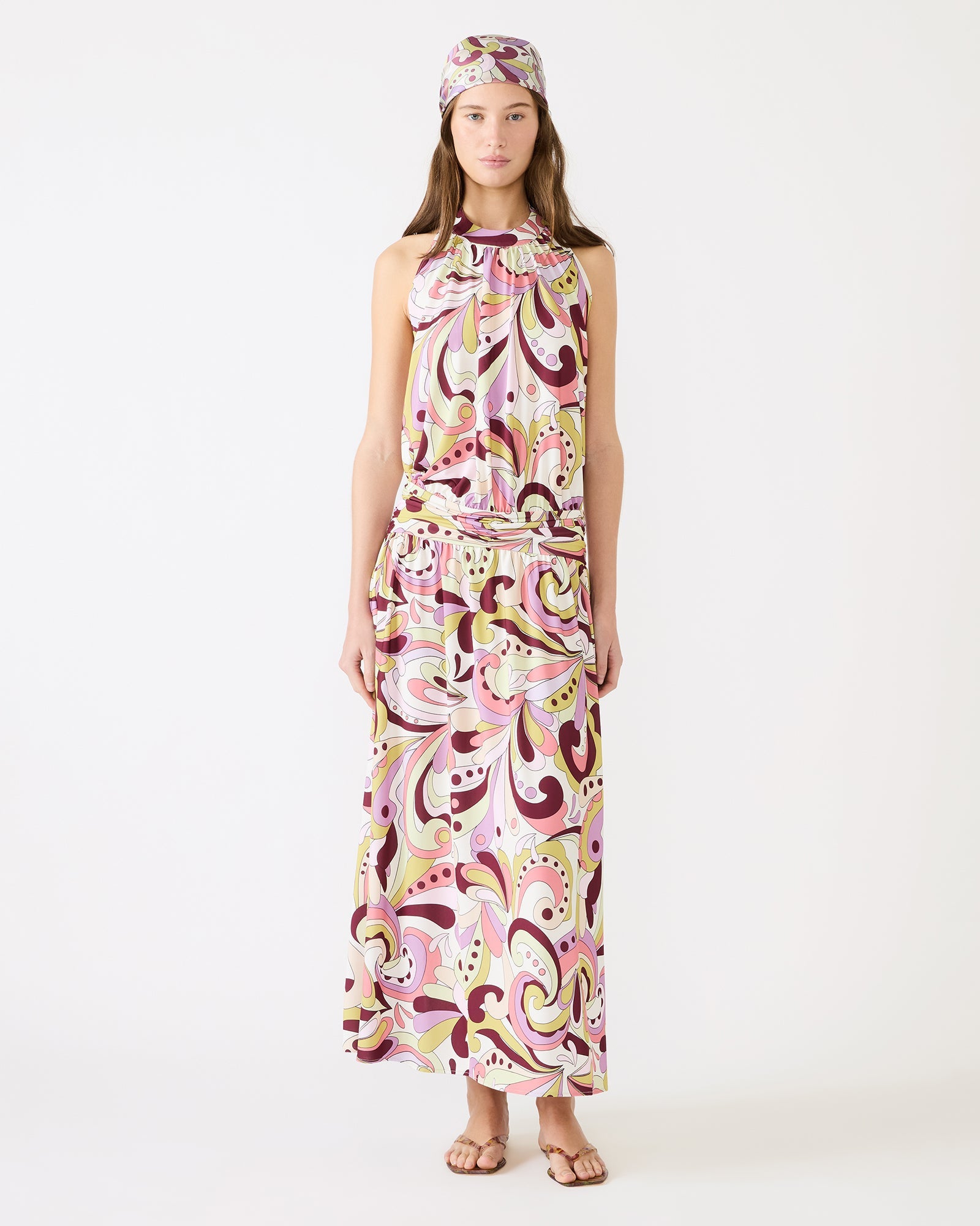 GALA DRESS PETAL PAISLEY