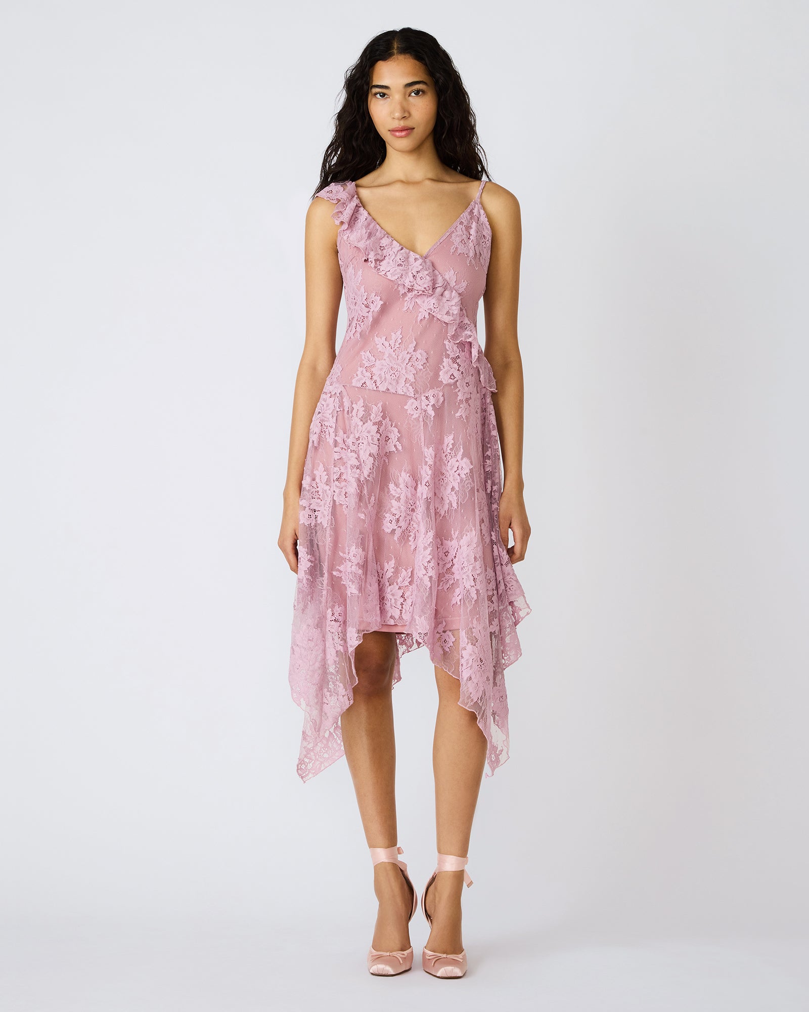 DARIELLA DRESS MAUVE SHADOWS