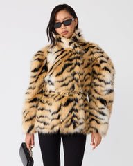 ALEXX COAT BLACK MULTI