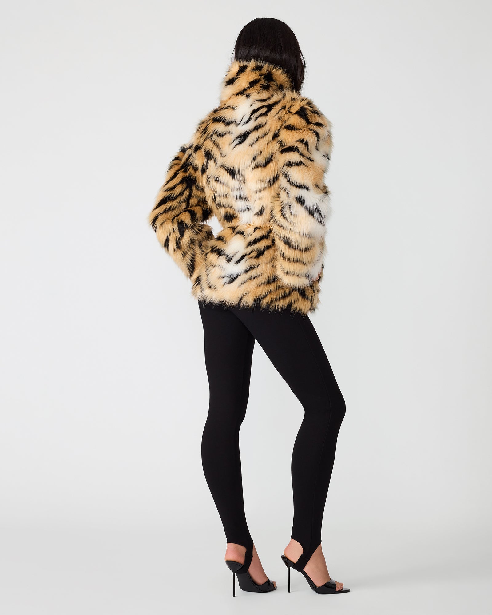 ALEXX COAT BLACK MULTI