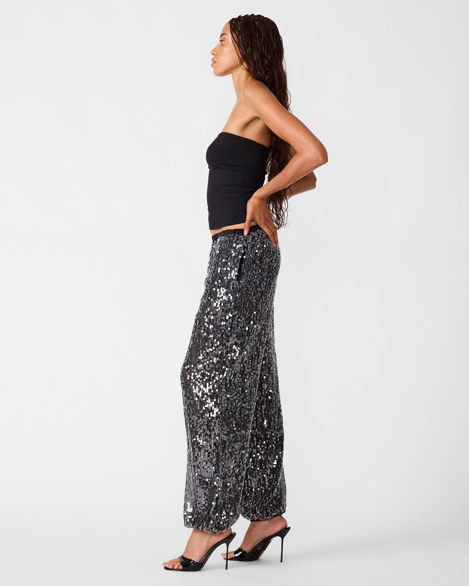 TIFFANEE PANT BLACK SEQUIN