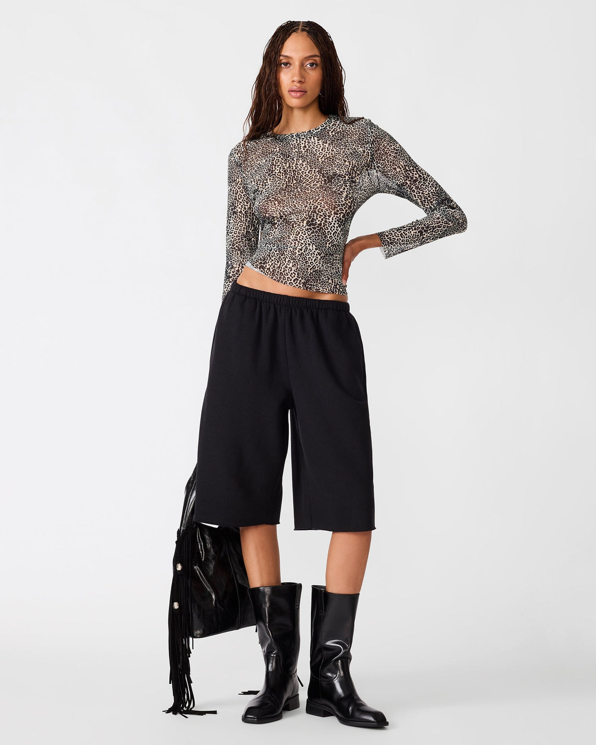 FLEECE SWEAT SHORT BLACK