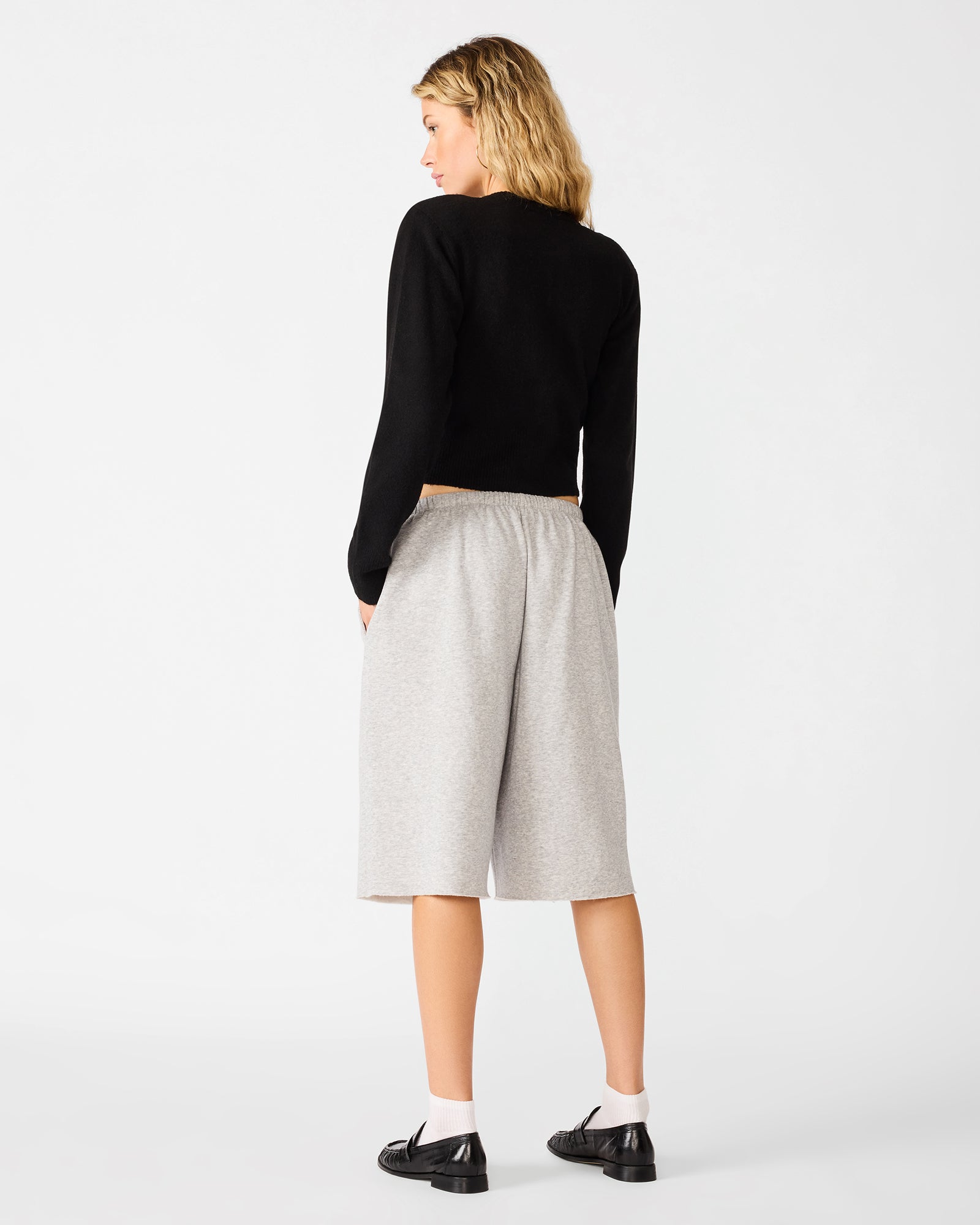 FLEECE SWEAT SHORT LIGHT HEATHER GREY