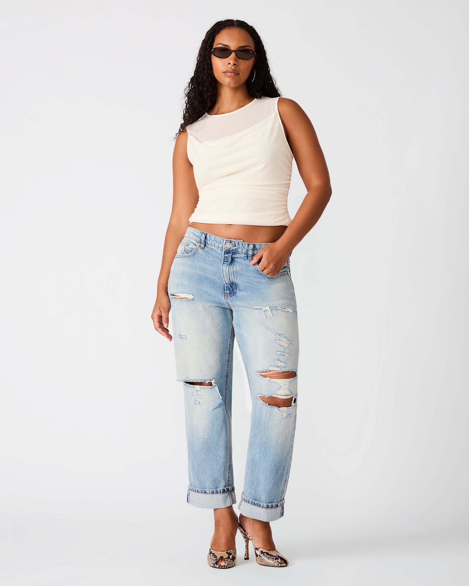 ROMAN KNIT TOP CREAM