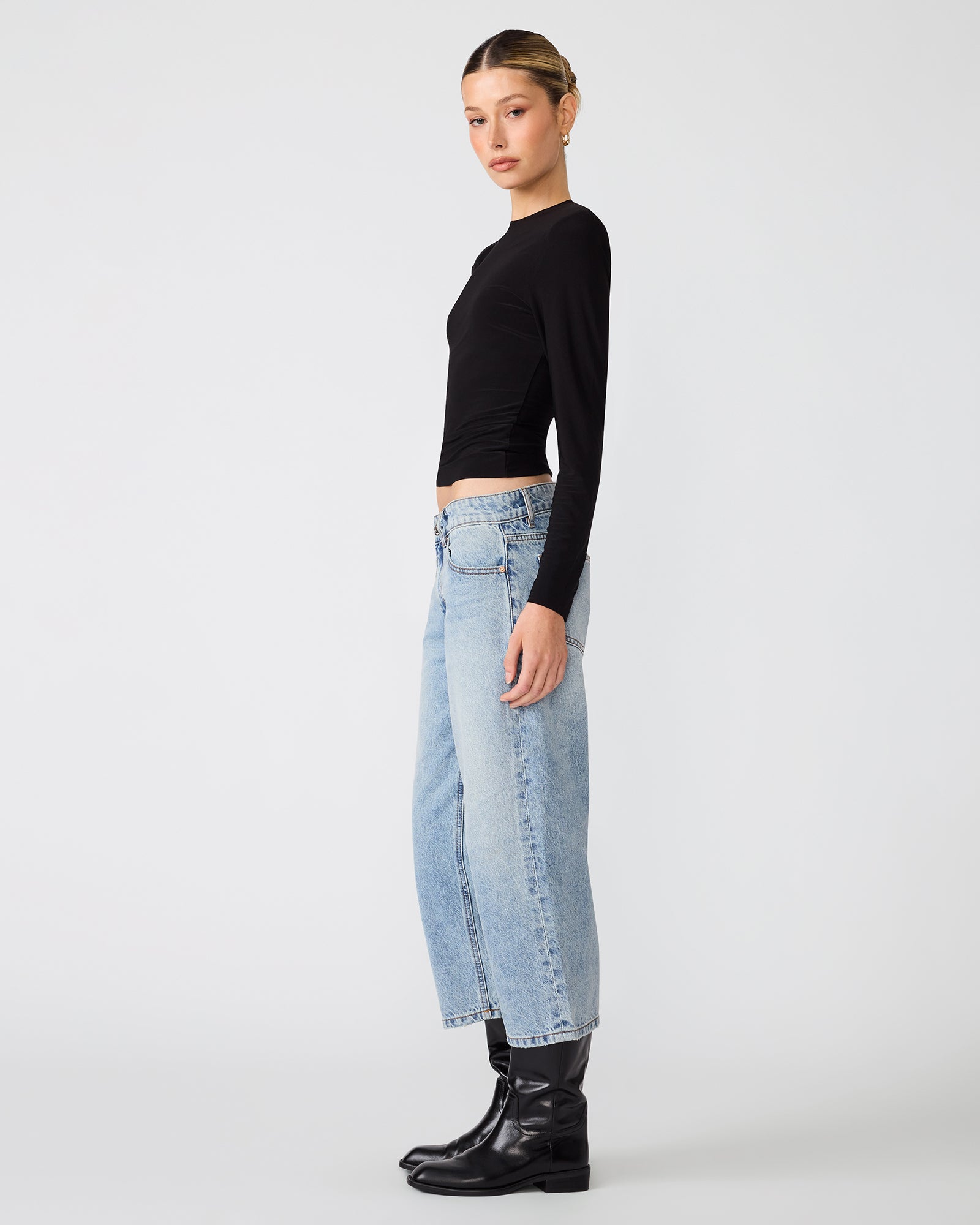 SELINE KNIT TOP BLACK