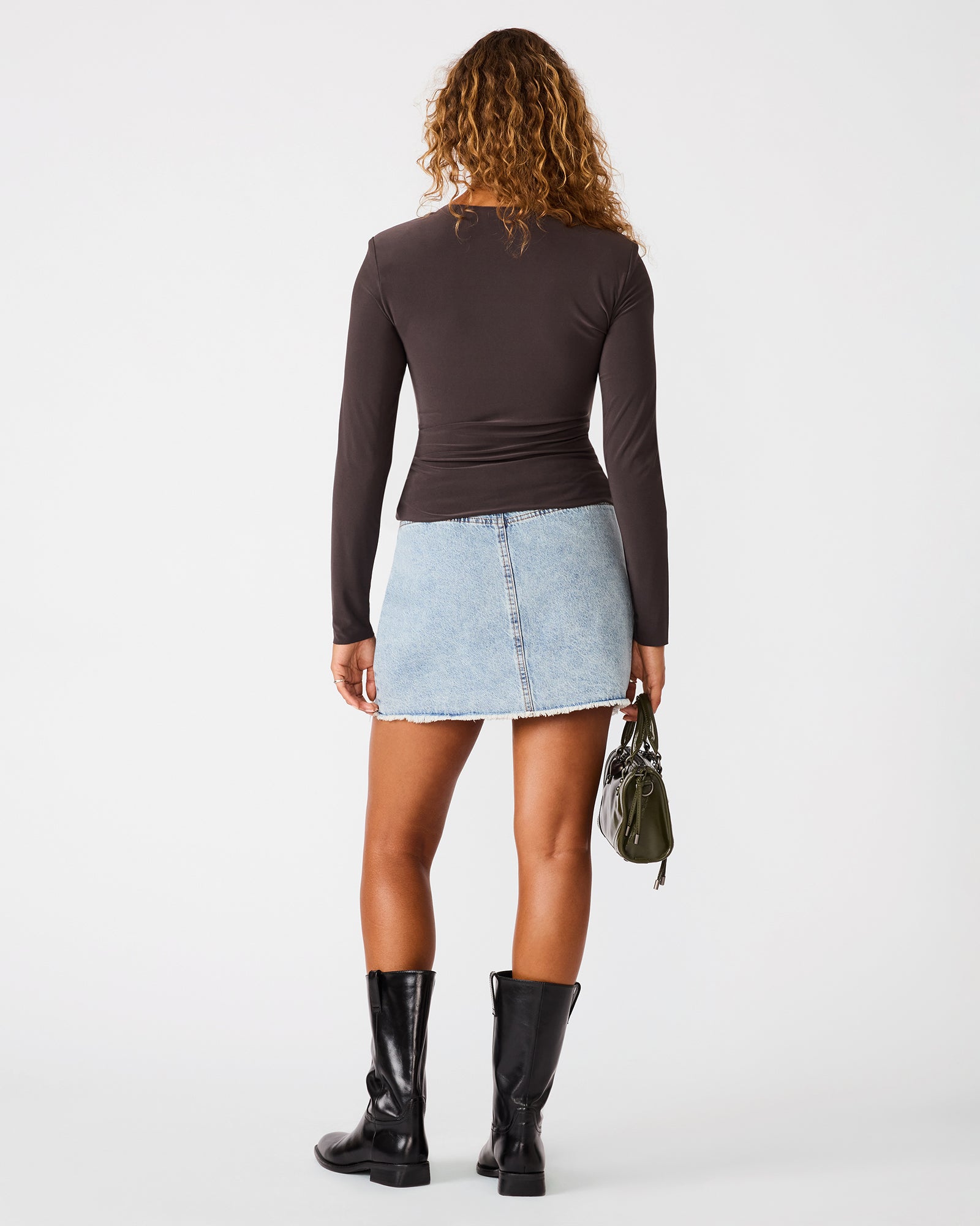 SELINE KNIT TOP DARK ESPRESSO