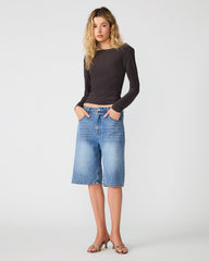 SELINE KNIT TOP DARK ESPRESSO