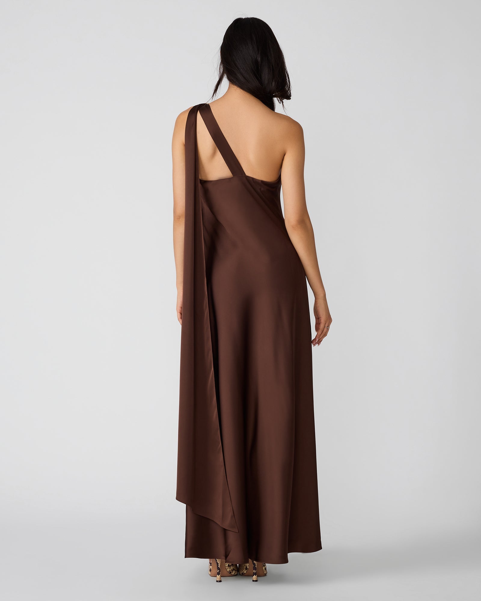 AURORAH DRESS SHAVED CHOCOLATE