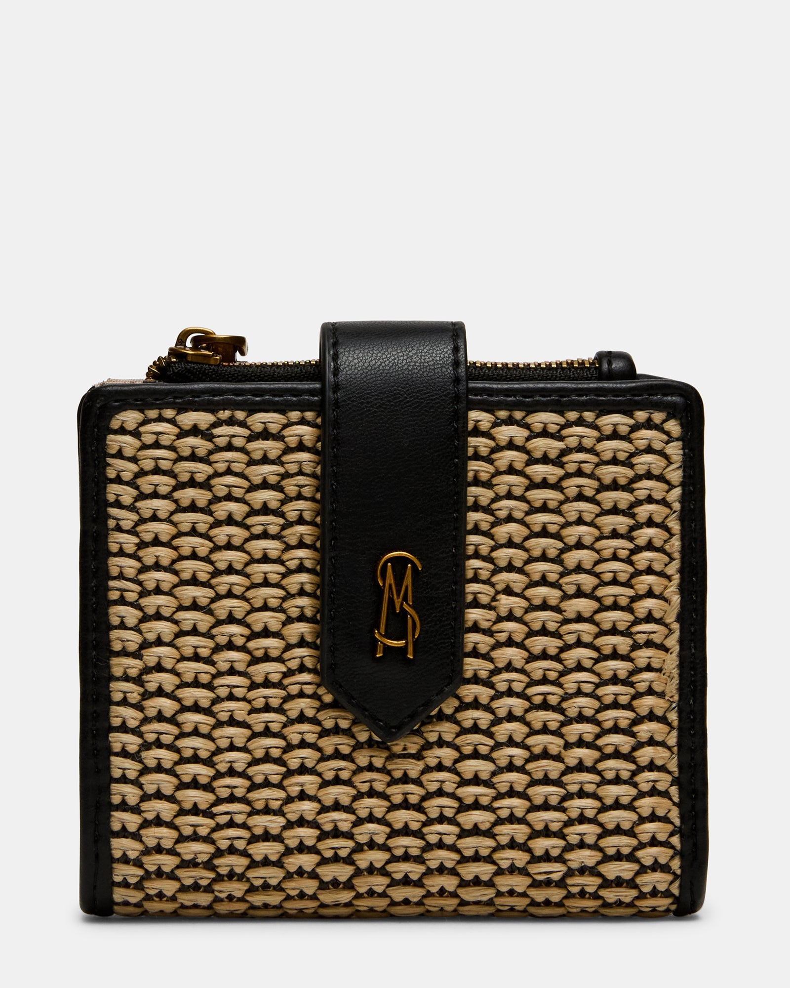 JEM STRAW WALLET BLACK/NATURAL