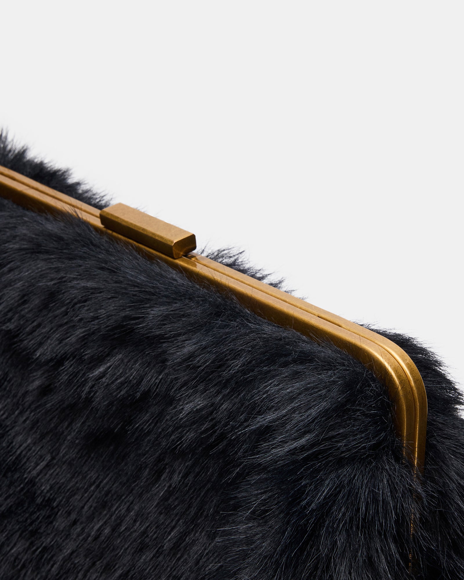 SEFINA FAUX FUR BAG BLACK