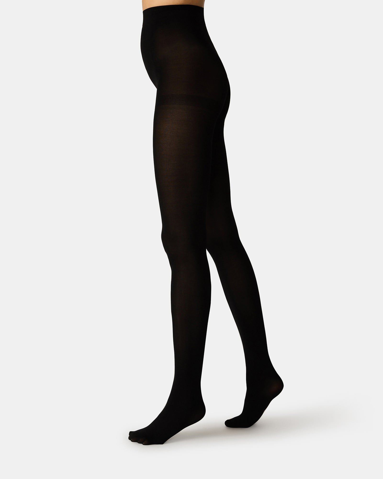 2 PACK SOLID OPAQUE TIGHTS BURGUNDY