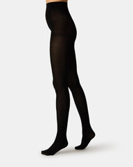 2 PACK SOLID OPAQUE TIGHTS DARK BROWN