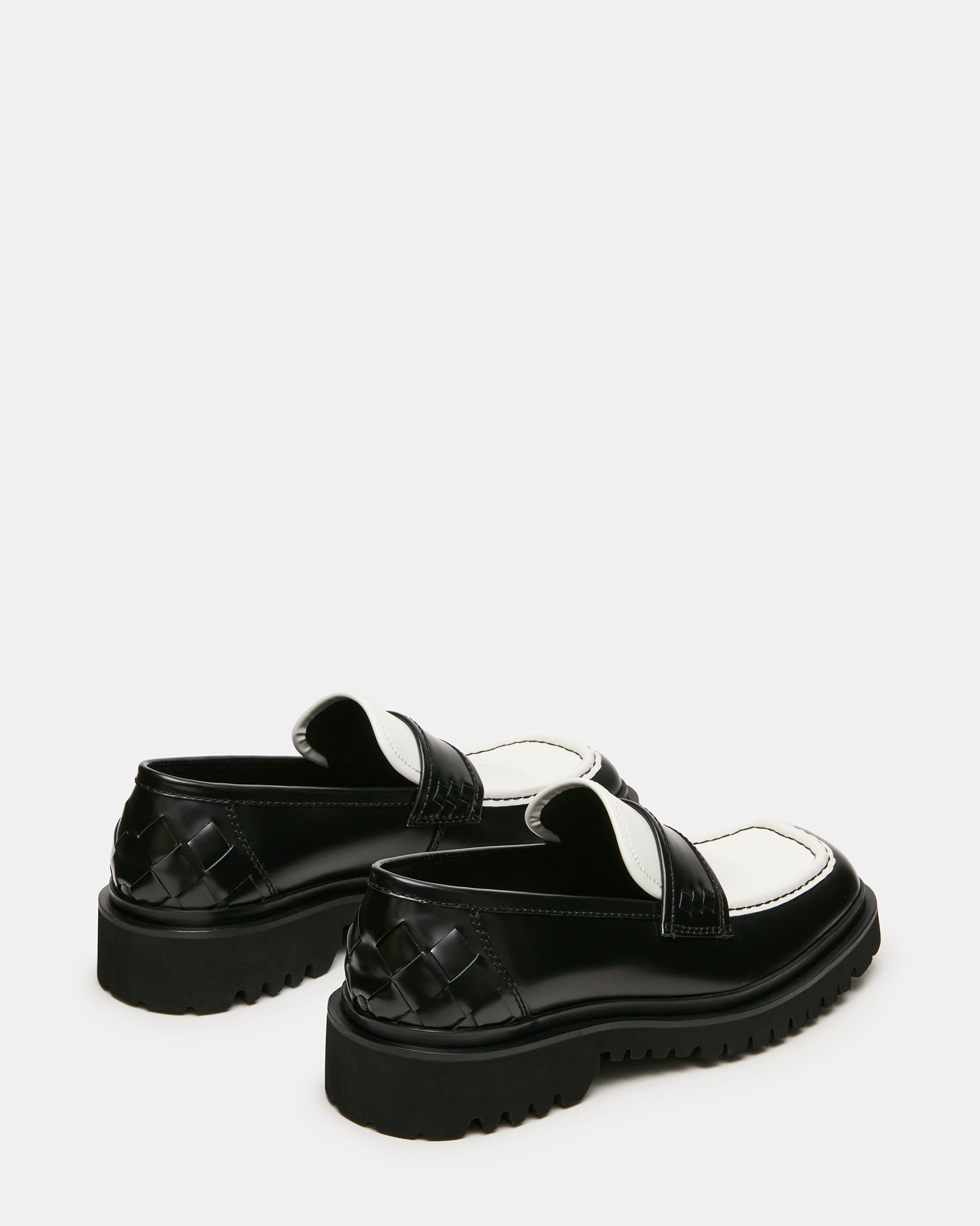 VINCENZO BLACK/WHITE LEATHER