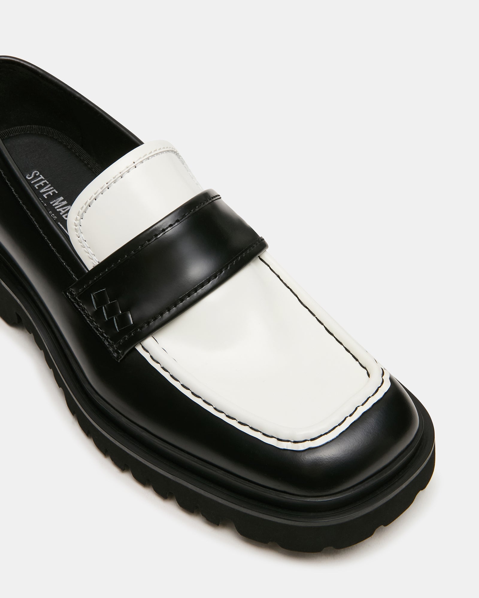 VINCENZO BLACK/WHITE LEATHER