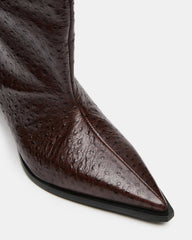 STARLA OSTRICH BROWN LEATHER